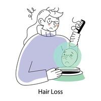 Trendy Hair Loss vector