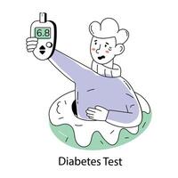 Trendy Diabetes Test vector