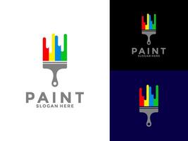 pintura servicios logo , vistoso pintar logo icono modelo vector