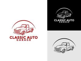 clásico coche logo . auto garaje coche logo vector