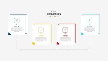 Three Step Infographic label design template with line icons. process steps diagram, presentations, workflow layout, banner, flow chart, info graph illustration. vector