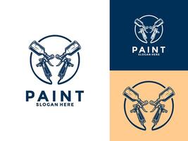 Creative auto paint logo , Car painting logo design illustration vector