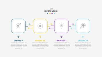 Three Step Infographic label design template with line icons. process steps diagram, presentations, workflow layout, banner, flow chart, info graph illustration. vector