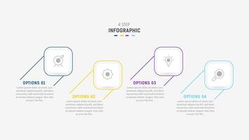 Three Step Infographic label design template with line icons. process steps diagram, presentations, workflow layout, banner, flow chart, info graph illustration. vector