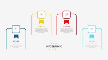 Three Step Infographic label design template with line icons. process steps diagram, presentations, workflow layout, banner, flow chart, info graph illustration. vector