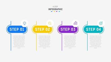 Three Step Infographic label design template with line icons. process steps diagram, presentations, workflow layout, banner, flow chart, info graph illustration. vector
