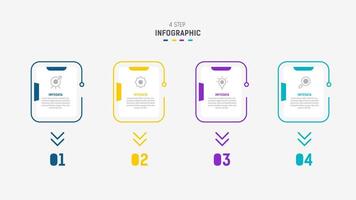 Three Step Infographic label design template with line icons. process steps diagram, presentations, workflow layout, banner, flow chart, info graph illustration. vector