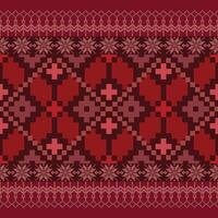 Dark red pixel seamless pattern fabric vector
