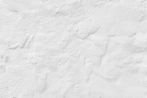 Close-up of Textured White Plaster Wall Background photo