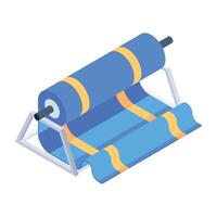 Sewing and Textile Machines Isometric Icons vector