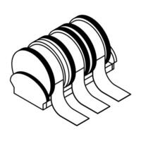 Sewing and Textile Machines Isometric Icons vector