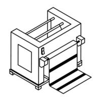 Stitching and Textile Equipment Isometric Icons vector
