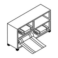 Sewing and Textile Machines Isometric Icons vector