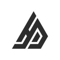 hd letra logo, hd alfabeto logo, iniciales logo vector