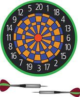 sports game and for pastime with use of darts- vector