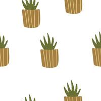 Gardening seamless pattern on white background vector