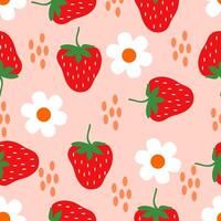 Stawberry Seamless Pattern vector