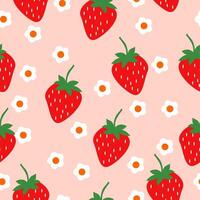 Stawberry Seamless Pattern vector