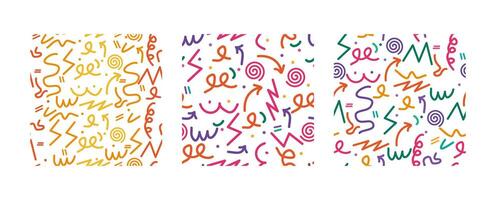 Abstract fun and colorful seamless pattern. kid pattern vector