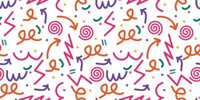 Abstract fun and colorful seamless pattern. kid pattern vector
