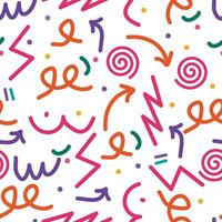 Abstract fun and colorful seamless pattern. kid pattern vector