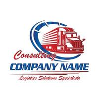 Consulting transport contract service logo design vector