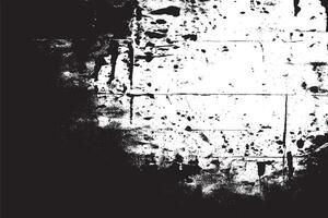black monochrome grunge texture on white background, grunge overlay background texture vector