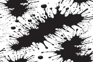 black ink splashes stains on white canvas vector