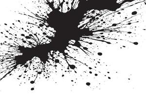 black ink splashes stains on white canvas vector