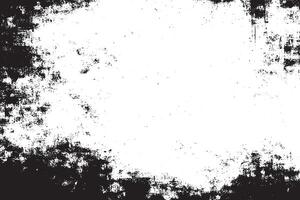 black monochrome grunge texture on white background, grunge overlay background texture vector