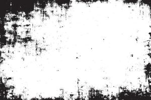 black monochrome grunge texture on white background, grunge overlay background texture vector