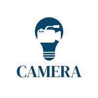 Bulb Camera Camera Film Movie Cinema Production logo design vector