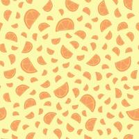 Illustration of a pattern with slices of oranges. vector