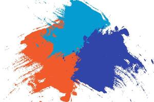 Ink brush effect and colorful watercolor background. vector
