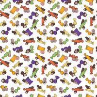 Seamless endless candy pattern. Illustration in hand drawn style. Can be used to create packaging, covers, backgrounds, cards, textiles, clothing, souvenirs and much more. vector
