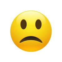 Emoji yellow sad face vector