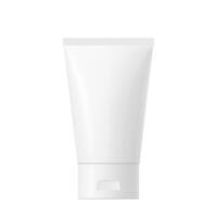 white glossy plastic tube with cap vector