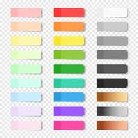 Colored realistic sticky notes isolated. vector