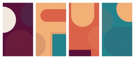 Minimalist abstract hand drawn set background. vector
