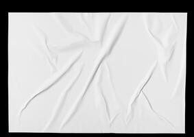 minimalista blanco papel póster Bosquejo en estropeado textura antecedentes foto