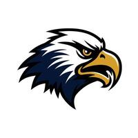 A very cool eagle head made in a very large size on a white background. vector