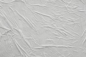 White Crumpled Poster Texture, Abstract Background Concept photo