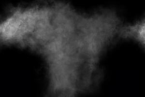 How to Capture Dynamic White Powder Explosion on Black Background, Freeze Frame Photography Technique photo