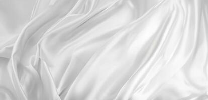 Smooth White Silk Fabric Texture Background photo