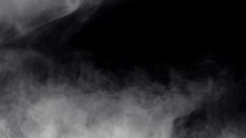 White Smoke or Fog Isolated on Black Background - High Resolution photo