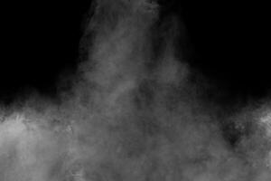 How to Capture Dynamic White Powder Explosion on Black Background, Freeze Frame Photography Technique photo
