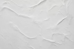White Crumpled Paper Texture Background for Design Projects photo