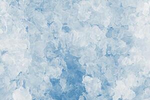 Frosty Crushed Ice Texture Background, Detailed View of Chilled Surface photo