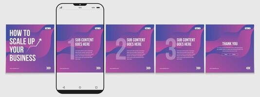 Editable carousel post, creative social media carousel template, modern and editable business carousel template design vector