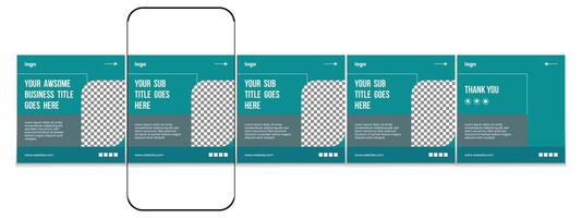 Editable carousel post, creative social media carousel template, modern and editable business carousel template design vector